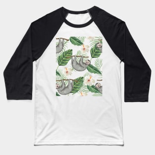 Funny Sloth Hanging out! Baseball T-Shirt